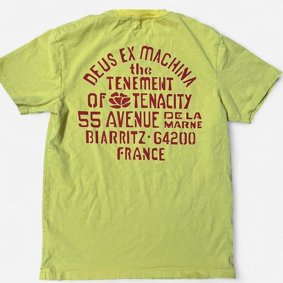 Deus Ex Machina T-Shirt Men's Medium Yellow Streetwear Casual - Picture 4 of 4